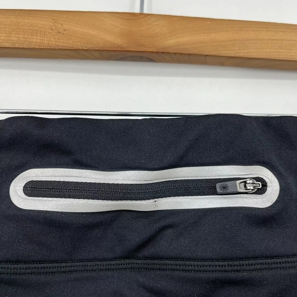 Athleta Leggings Women's Size S Black Elastic Waist Logo Skinny Ankle Zip - Picture 10 of 10